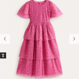 Mini Boden Girl Sparkle Tulle Dress Sz 9-10Y